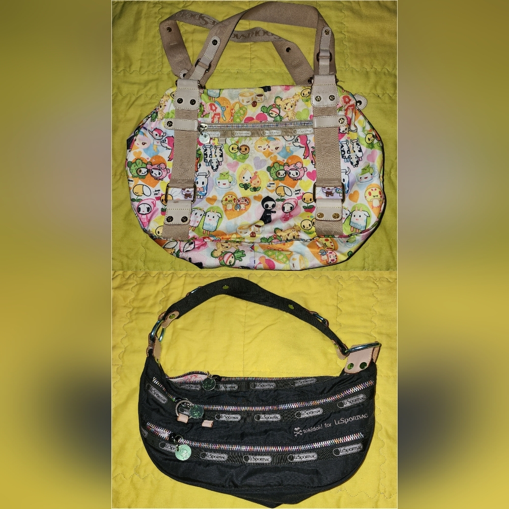 Tokidoki Lesportsac Amore Zucca + Bella Black purse handbag